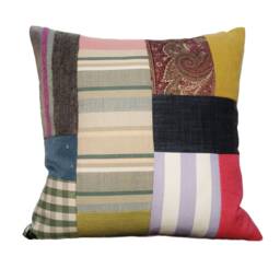 Colour Block Pillow No.07 Handmade One-Of-A-Kind CushionModern Uplifting Home Decor Patchwork Square Colour Block - thumbnail 2