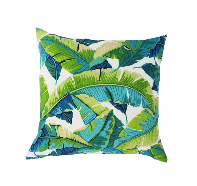 Tropical Outdoor Cushion Cover, Cover Only, Pillows, Green Cushions, Scatter Cushions, Any Size - image 1