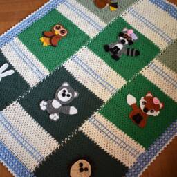 Crochet Pattern - Woodland Blanket - Woodland Animals - Baby Blanket Instant Download - thumbnail 3
