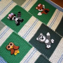 Crochet Pattern - Woodland Blanket - Woodland Animals - Baby Blanket Instant Download - thumbnail 2