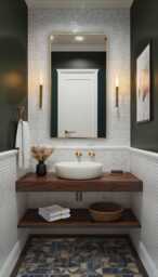 Handmade Rectangular Brass Mirror Vanity Or Bathroom Wall Decor - thumbnail 1
