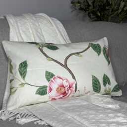 "Floral - Leaf Design Cushion Cover, Lumbar Size 12"" X 20"