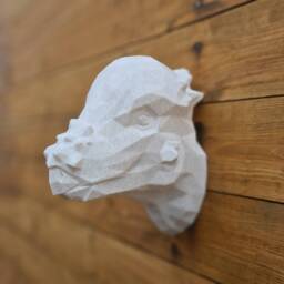 Pachycephalosaurus Geometric Wall Art - Dinosaur Wall Mount- 3D Printed Multiple Colours Available - thumbnail 3