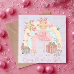 Personalised Ballerina Christmas Decoration - Granddaughter Gift Custom Bauble For Girls Stocking Filler Box - thumbnail 2