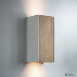 Concrete Wall Lamp Sconce Wooden Oak Home Decor Lighting Led - thumbnail 3
