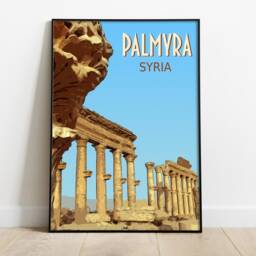Palmyra Syria Travel Poster Landmark Wall Art - Digital Option - thumbnail 2