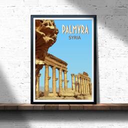 Palmyra Syria Travel Poster Landmark Wall Art - Digital Option - thumbnail 3