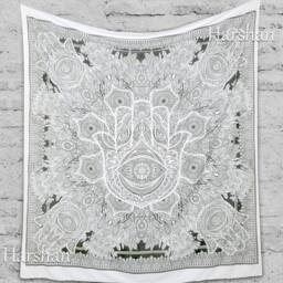 Handmade Hamsa Tapestry Buddha Meditation Wall Hanging, Bohemian Beach Throw Hand Of Fatima Bedsheet - thumbnail 2