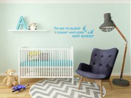 To Go To Sleep I Count Antlers Not Sheep. Vinyl Wall Decal - thumbnail 1