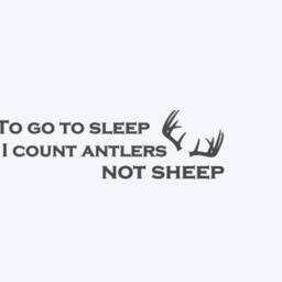 To Go To Sleep I Count Antlers Not Sheep. Vinyl Wall Decal - thumbnail 2