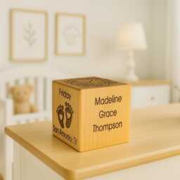 Baby Block Custom Nursery Decor - Modern Font - thumbnail 2