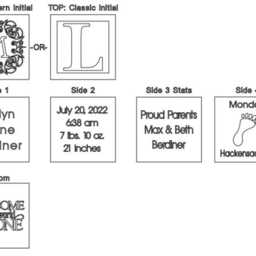 Baby Block Custom Nursery Decor - Modern Font - thumbnail 3