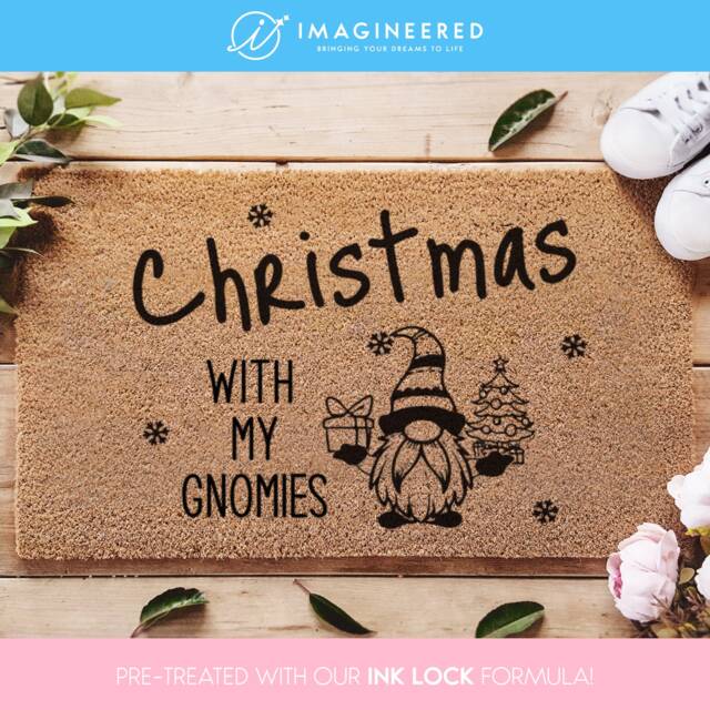Christmas With My Gnomies - Funny Gnome Doormat Gifts For Her Him Festive Home Decor - image 1