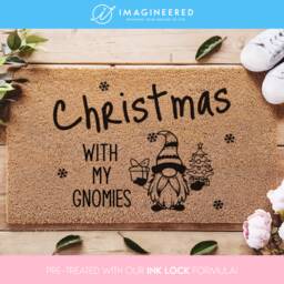 Christmas With My Gnomies - Funny Gnome Doormat Gifts For Her Him Festive Home Decor - thumbnail 1