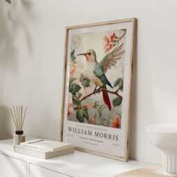 William Morris Print, Art, Exhibition Poster, Birds Morris, Wall Hummingbird, Art - thumbnail 3