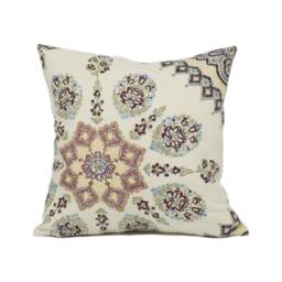 Quadrille - Persepolis Wine/Blue Exotic Arabic Inspired Geometric Cushion Cover Handmade Throw Pillow Designer Home D??cor - thumbnail 3