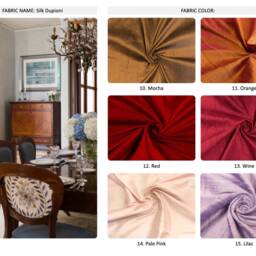 Solid Silk Dupioni 21 Colors Lightweight Custom Curtain, Valance Extra Width & Length, Pleated, Lined Drapery Panel Offered As Upgrades - thumbnail 3