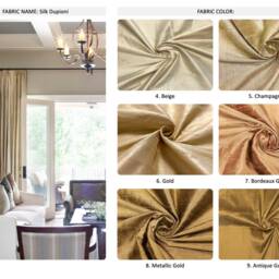 Solid Silk Dupioni 21 Colors Lightweight Custom Curtain, Valance Extra Width & Length, Pleated, Lined Drapery Panel Offered As Upgrades - thumbnail 2