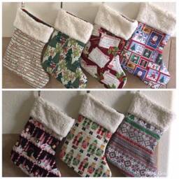 Christmas Stocking, Handcrafted Modern Stocking, Decoration, Candy Cane Stocking. #2 - thumbnail 4