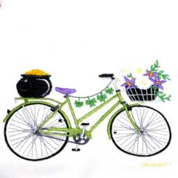 st Patrick's Day Pillow Covers, Embroidered Bicycle Cover - thumbnail 1