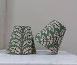 Oak Green Candle Clip Lampshade Wall Lights/Chandelier - thumbnail 1