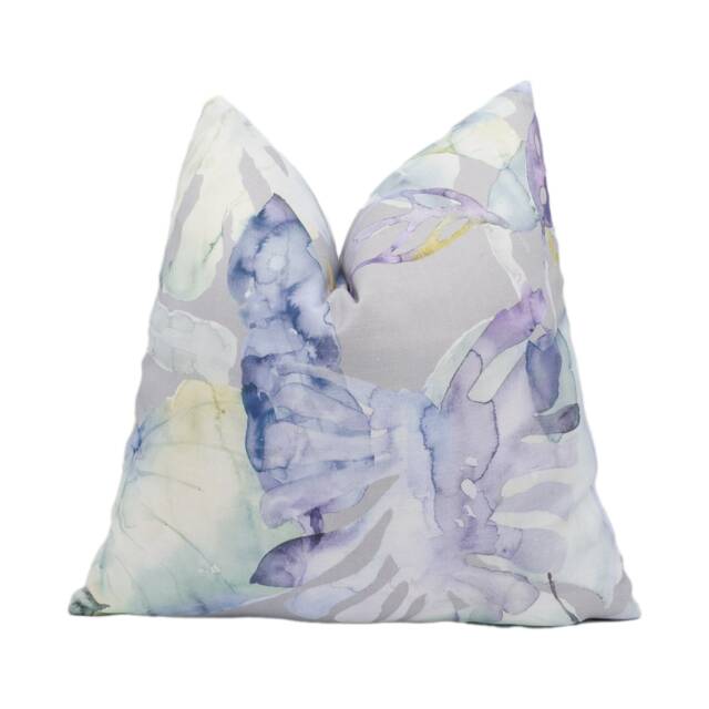 Voyage - Salvador Violet Watercolour Botanical Monstera Leaf Cushion Cover Handmade Throw Pillow Designer Home Decor - image 1