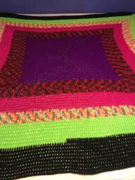 Bright Brushed Acrylic Square Blanket