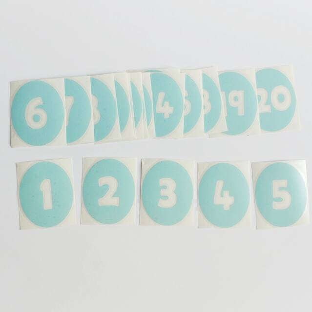 Beach House Blue Number Vinyl Floor Decals {Limited Edition Color} - image 1