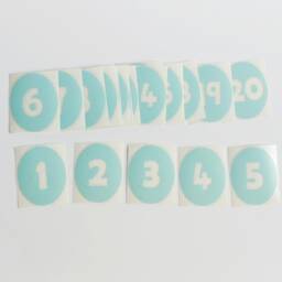 Beach House Blue Number Vinyl Floor Decals {Limited Edition Color} - thumbnail 1