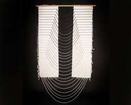 Gray Urania - Large Gradient Rope Wall Hanging Modern Woven Tapestry
