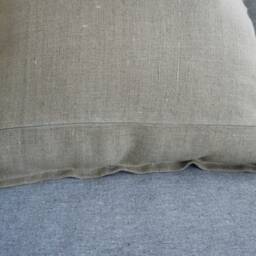 Natural Linen Throw Pillow Cover Farmhouse Rustic Gray Cases 18x18 20x20 22x22 For Outdoor Sofa Or Bed - thumbnail 3