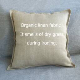 Natural Linen Throw Pillow Cover Farmhouse Rustic Gray Cases 18x18 20x20 22x22 For Outdoor Sofa Or Bed - thumbnail 2
