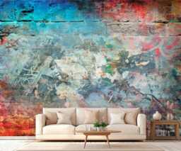Graffiti Wall Decal Multicolor Brick Wallpaper Street Art Sticker Teenager Decor Customizable Art Murals Removable - thumbnail 1
