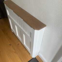 Bespoke Oak Top Radiator Cover - Custom Morden Style Cabinet, Mitred Corners - thumbnail 4