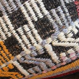40cm - 16Inch Boho Kilim Cushion Cover Handwoven - Softer Tones Pastels Box Motif Geometric - thumbnail 3