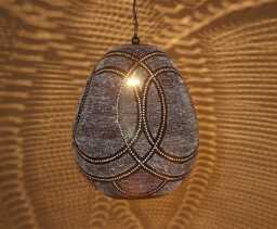 Turkish Pendant Lamp - Brass Dome With Intricate Cutouts