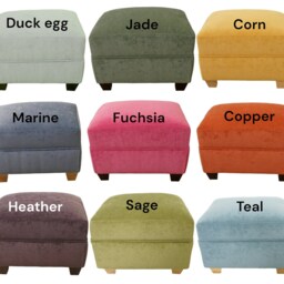 Chenille Velvet Oxford Footstool - British Made, Pet Step Stool - thumbnail 2