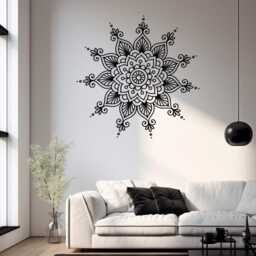 Mandala Symbol Vinyl Decal - Master Bedroom & Meditation Wall Art - thumbnail 2