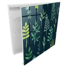 Watercolor Leaves Key Cabinet For Home, Green Box Flowers & Plants, Lovers Of Nature Greenery - thumbnail 2