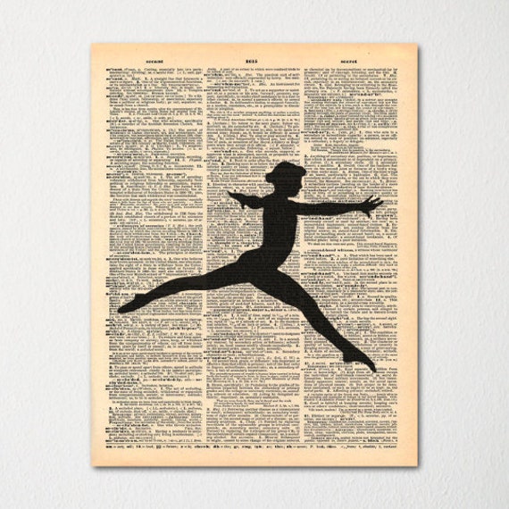 Gymnastics Dictionary Art Print/Vintage Paper