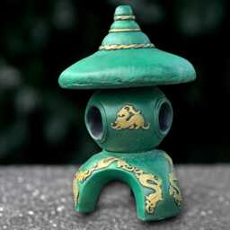Large Green Pagoda Statue Concrete Lantern Sculpture Outdoor Figurine Cement Asian Ornament Pagoda Lover Gift Yard Art - thumbnail 4