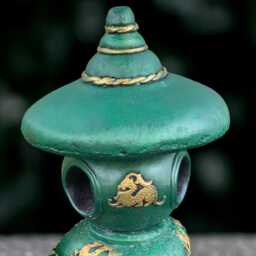 Large Green Pagoda Statue Concrete Lantern Sculpture Outdoor Figurine Cement Asian Ornament Pagoda Lover Gift Yard Art - thumbnail 2