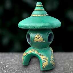 Large Green Pagoda Statue Concrete Lantern Sculpture Outdoor Figurine Cement Asian Ornament Pagoda Lover Gift Yard Art - thumbnail 3