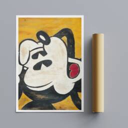 Mickey Mouse - Vintage Art Wrapped Framed Canvas Rolled Photo/Poster Print - thumbnail 3