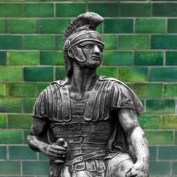 Stone Soldier Statue Concrete Military Sculpture Outdoor War Memorial Decoration Cement Soldier Figurine Garden Tribute Ornament Gothic Art - thumbnail 2