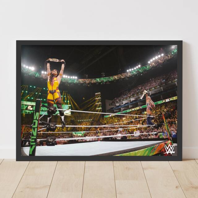 Wwe Print - Mitb Liv-Morgan & Raquel Rodriguez Win Poster Wrestling Wall Art - image 1