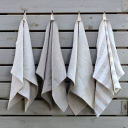 Linen Bath Towel, Heavy Linen Sauna Huckaback Towels, Thick Hand Accessory, Farmhouse Towels - thumbnail 2