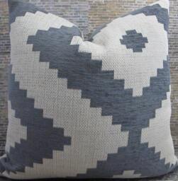 3Bm Designer Pillow Cover, Lumbar, 16 X 16, 18 18, 20 20, 22 22, Pixel Geometric, Grey - thumbnail 1