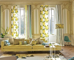 "Custom Made Curtains-Roman Blinds - ""Designers Guild Charlottenberg - Chartreuse"