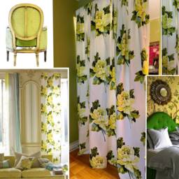 "Custom Made Curtains-Roman Blinds - ""Designers Guild Charlottenberg - Chartreuse" - thumbnail 2